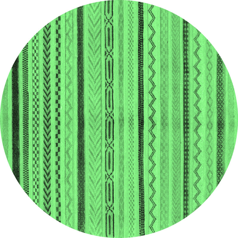 Kendarion Washable Geometric Indoor Rug, Round 3'