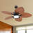 52" Outdoor 5-blede Palm Leaf Ceiling Fans With Lights And Remote,Wet Rated Tropical Waterproof Ceiling Fans For Patios Porch