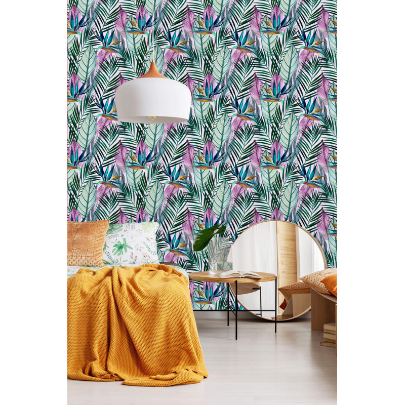 Rouleau de papier peint adhésif Bartee, 10.42" L x  25" W