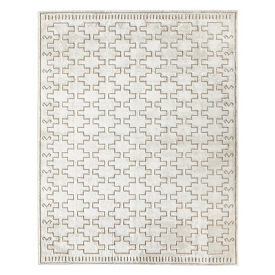 Meret Moroccan Diamond Medallion High-Low Plush Indoor Area Rug