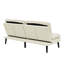 Futon convertible en mélange de polyester avec dossier et siège capitonnés-2095661905