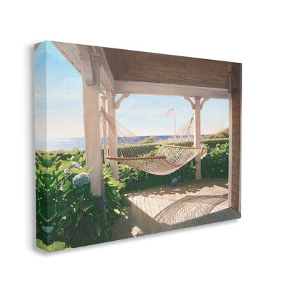 «Hammock & Coastal Porch Wrarap Canvas» par Tom Mielko sur toile