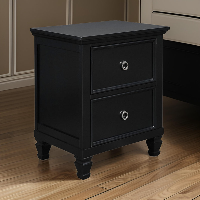 Hutner 27'' W Nightstand, Black