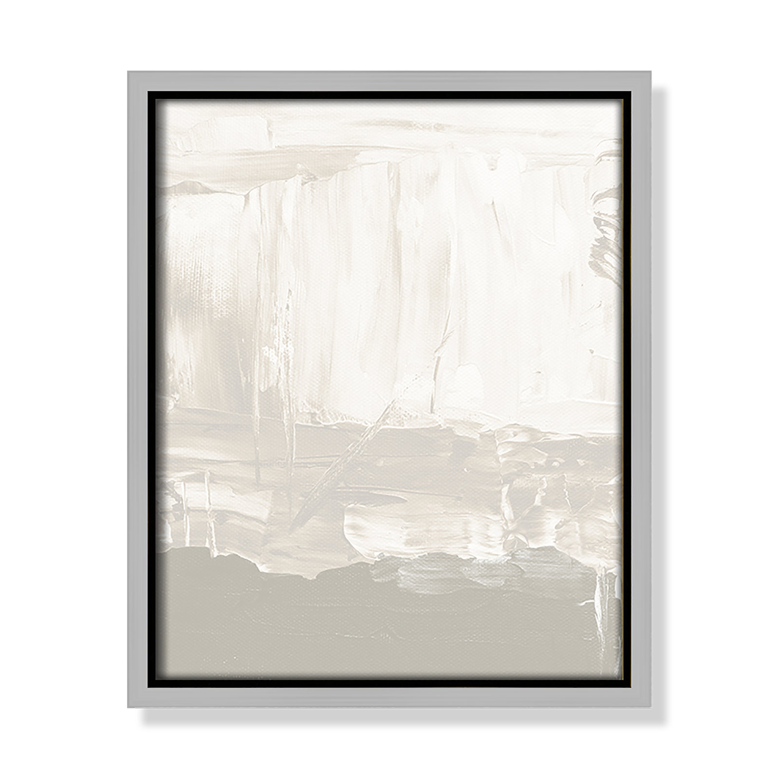 Albie "Taupe Abstract" Print, 11.5" H x 9.5" W, Silver