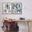 Ensemble de cadres flottants 2 pièces Retro Pastel Geometrics, design par Coco Good-128349284-128349287