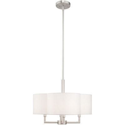 Lustre tambour 4 lumières à abat-jour