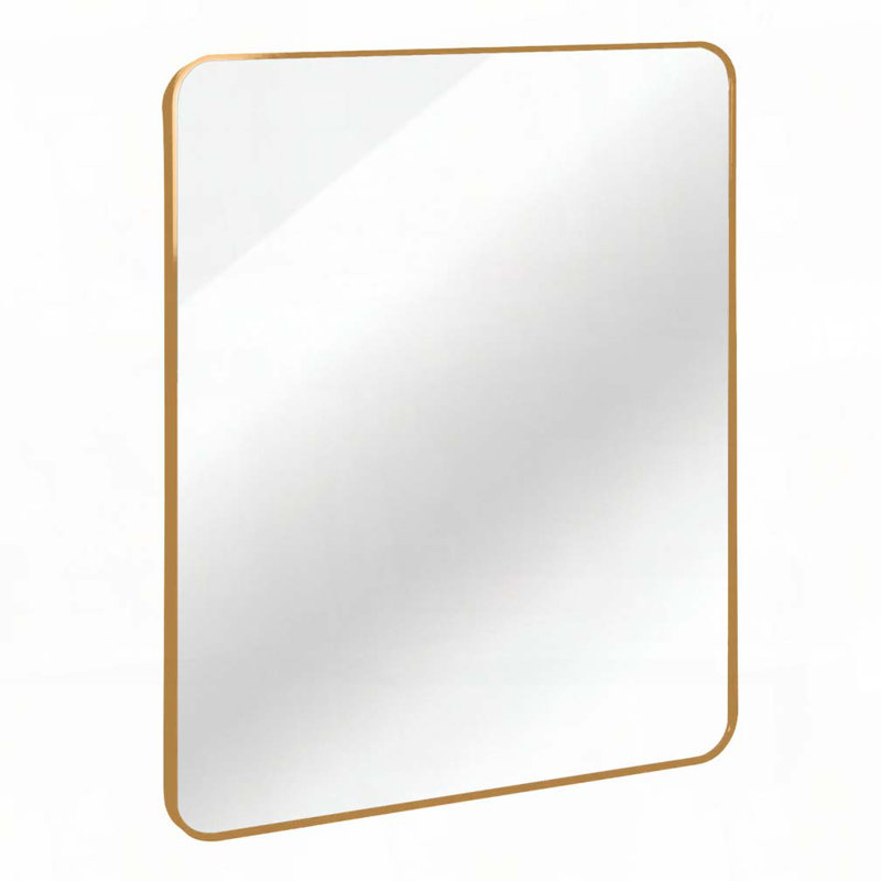 30 "x36" Rectangular Bathroom Wall Mirror, Gold