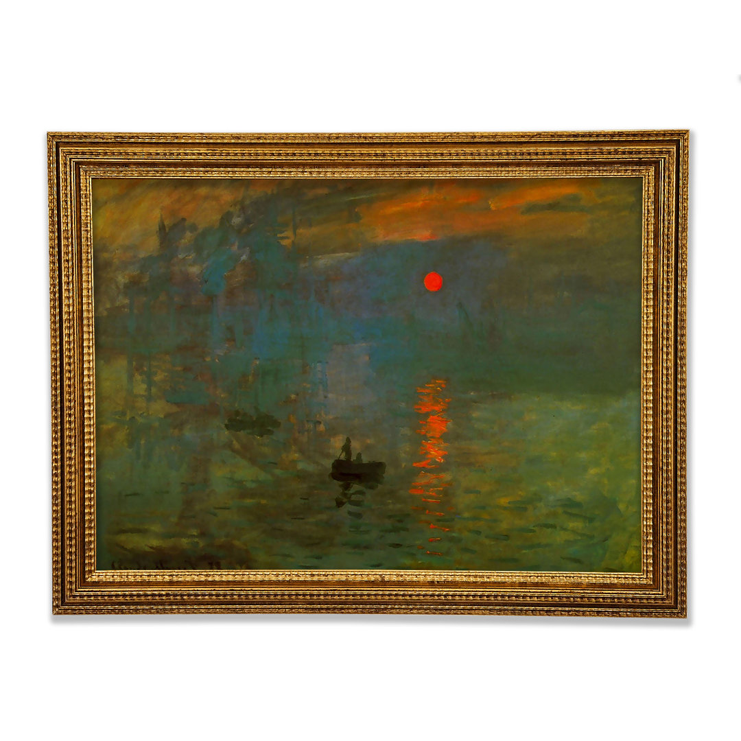 Gerahmtes Wandbild Sonnenaufgang von Claude Monet