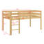 Lit mezzanine simple en bois avec échelle incluse