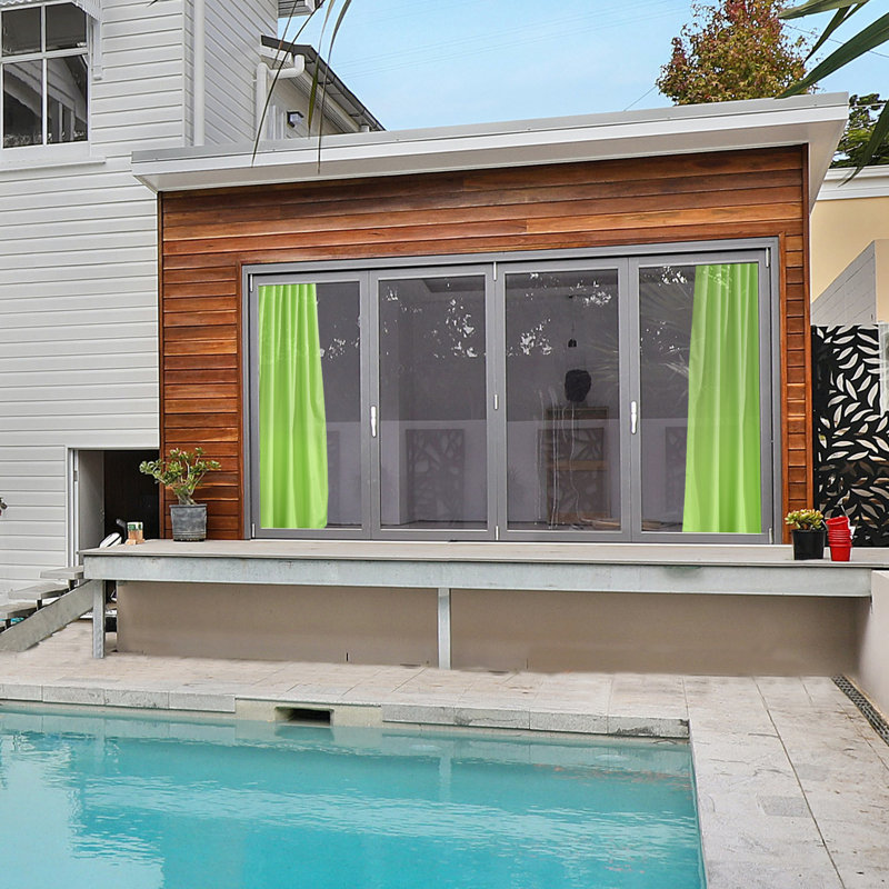 Lesperance Blackout Curtain Single Panel, Green, 54" W x 196" L