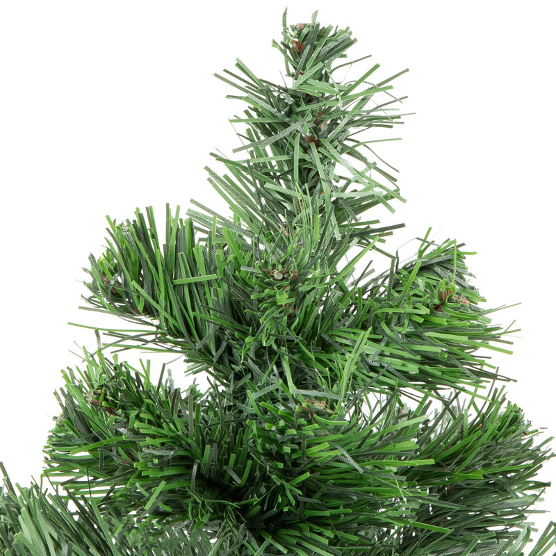 12" Mini Pine Tabletop Christmas Tree with Faux Wood Base - Unlit