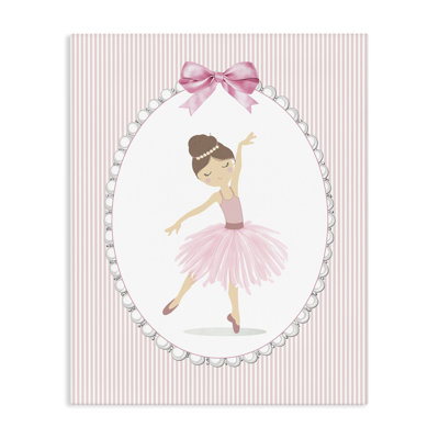 Delicate Dance on Stripes Canvas, design by Christine Simpson Art