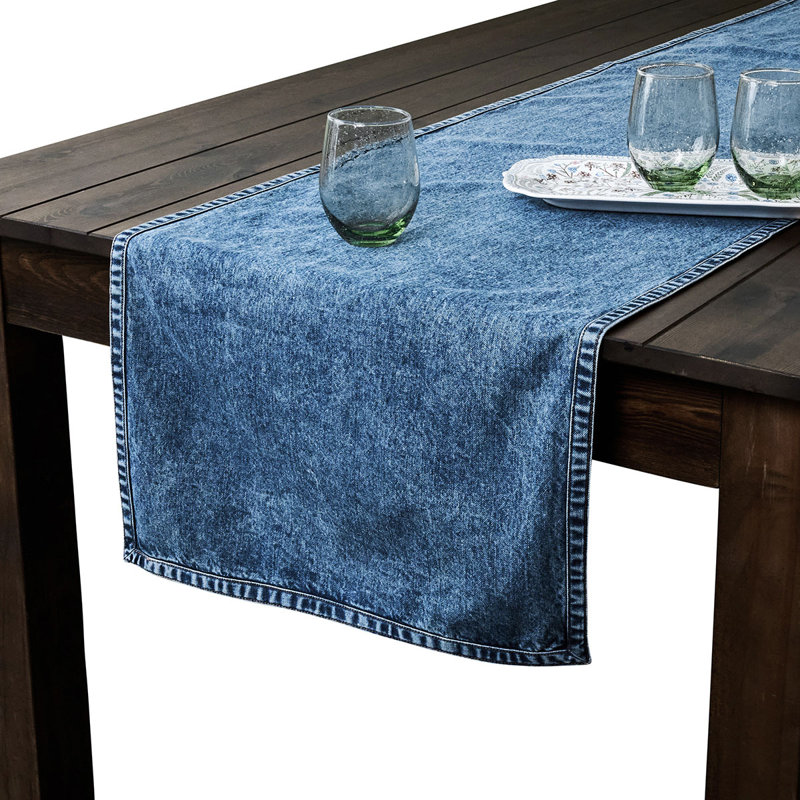 Denim 18" x 90" Table Runner - Blue, 90" L x 18" W