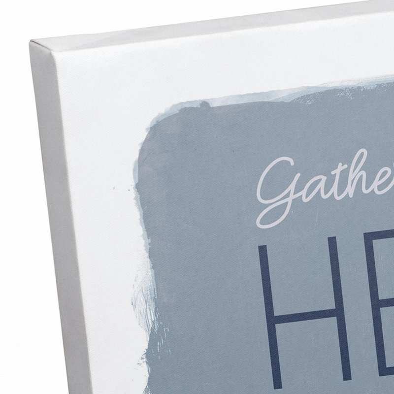 «Gather Hearts Blue Mood Pumpkins», reproduction sur toile, L 16 po x H 16 po