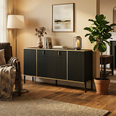 4-Door 1-Drawer Cabinet With Modern Style