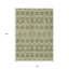 Tapis intérieur / extérieur 10 pi x 14 pi vert gris et ivoire lavant à l'artichaut