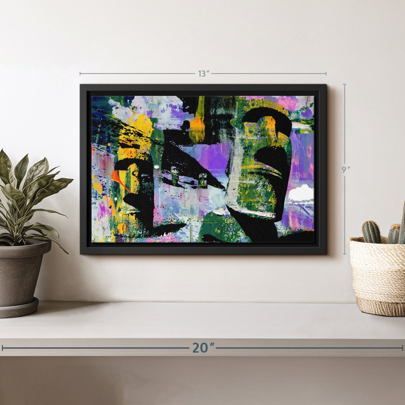 Moai II, reproduction sur toile, H 9 po x l 13 po