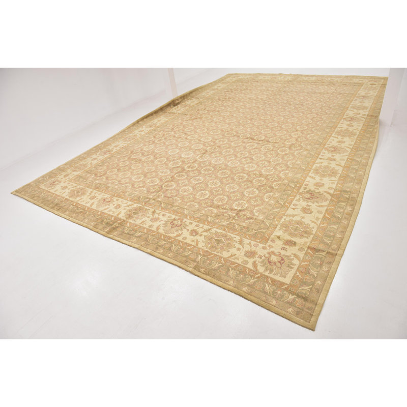 Tapis de zone en laine noué la 16 pi 6 po x 25 pi 2 po one-of-kind Huntingdon