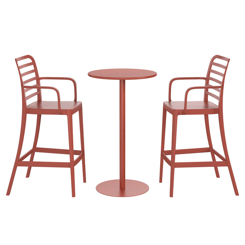 Ensemble de salle à manger pour 2 personnes, Rouge