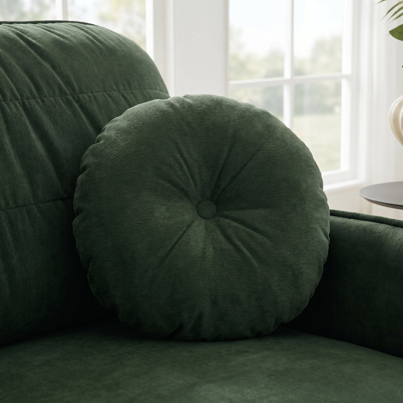 Canapé modulaire en U en chenille de 105 po Rumley avec repose-pieds mobile, assise profonde, coussins de dossier matelassés et coussins décoratifs