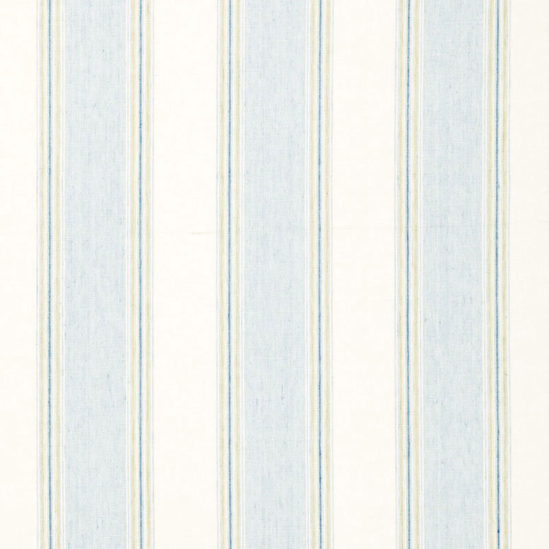 Savannah Linen Stripe Fabric, Chambray