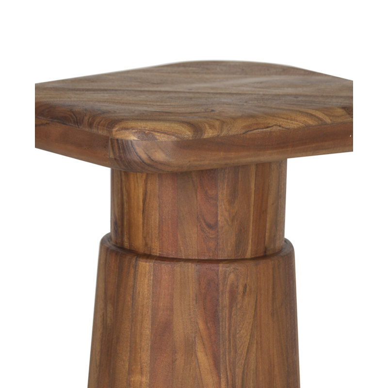 Ekta Solid Acacia Wood End Table, Brown