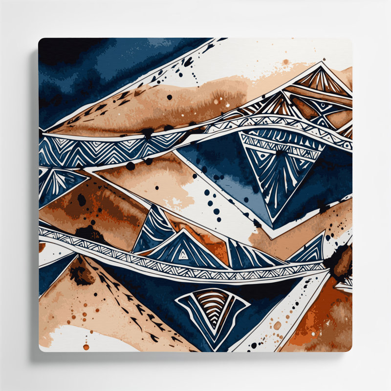Art mural hawaïen Kapa, H 16 po x l 16 po
