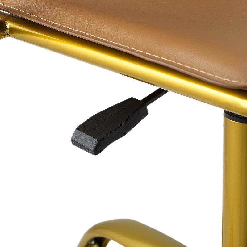 Chaise de bureau en similicuir Fuse, Brun clair
