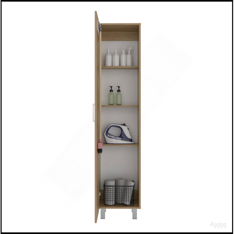 Wenge Storage Cabinet With Fixed Shelf, Wenge