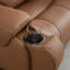 Fauteuil inclinable électrique en cuir véritable avec poche et coussin lombaire-1676451215