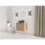 Meuble-lavabo mural 24 po avec lavabo d'art en céramique et porte à fermeture en douceur, emballage KD, contreplaqué-939831343