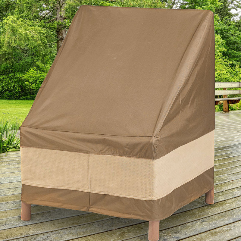 Heavy Duty Brown and Beige Waterproof Patio Chair Cover
