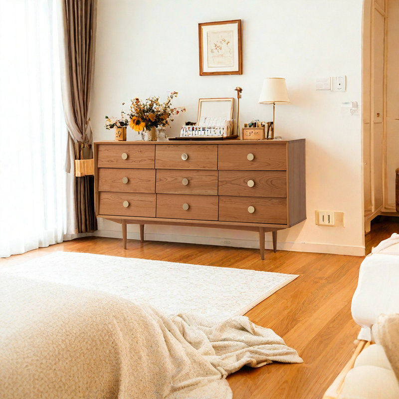 Commode d'appoint en bois massif Simple Style