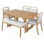 6 pièces Eastover avec 4 chaises rembourrées et 1 banc-1972271302