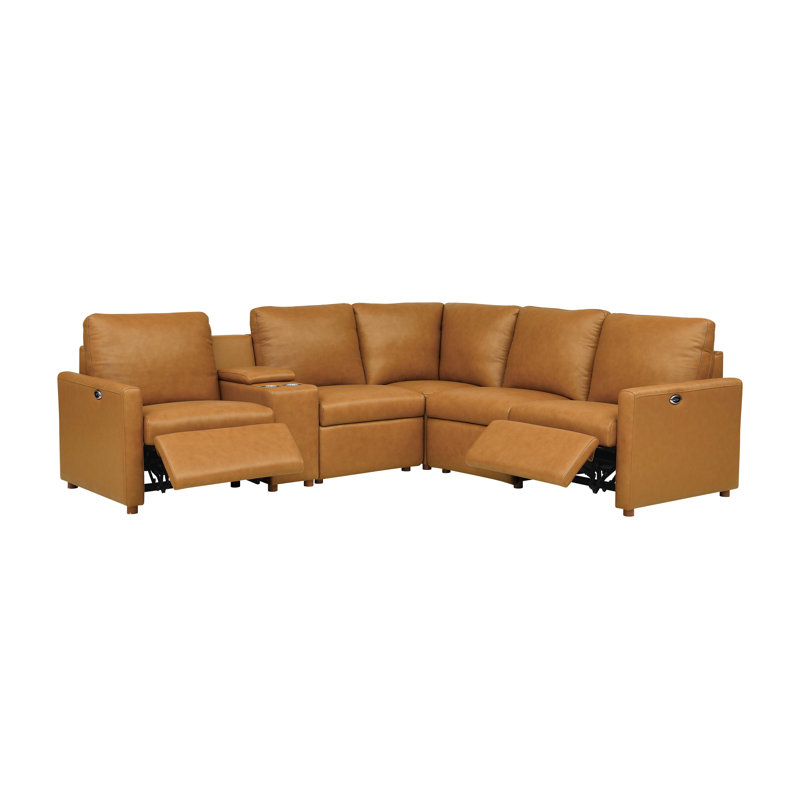 Canapé modulaire inclinable The Seaside, Camel Top Grain Leather