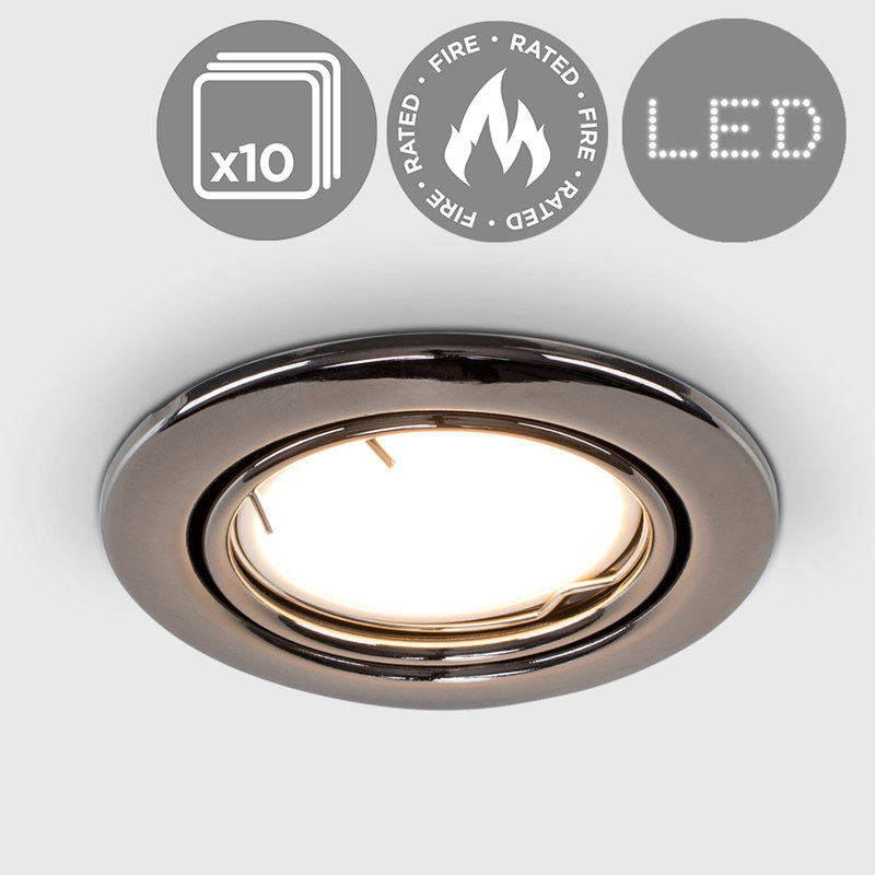 Recessed Lighting Kit, Black Chrome