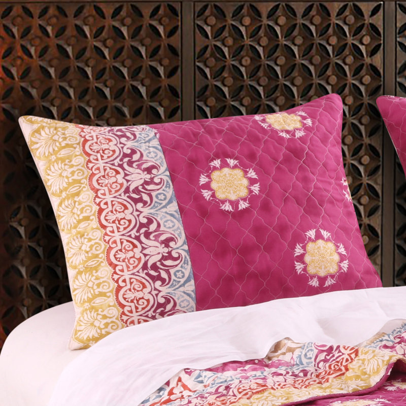 Cotton Blend Damask Sham Set