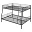 Full Xl Over Queen Metal Bunk Bed, Black - Iron Composition, Space Saving Aspect, Protocols Followed Modern Queen, Made With