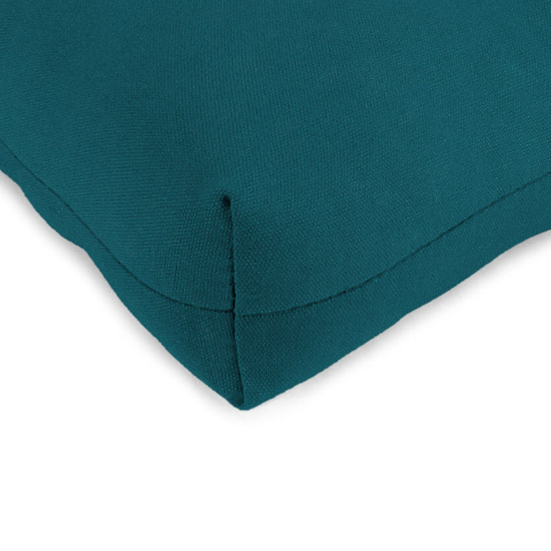 Contoured Outdoor Wicker Seat Cushion, Teal