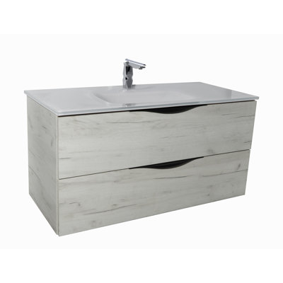Ensemble de meuble-lavabo de salle de bain simple fixé au mur 32 po Manus