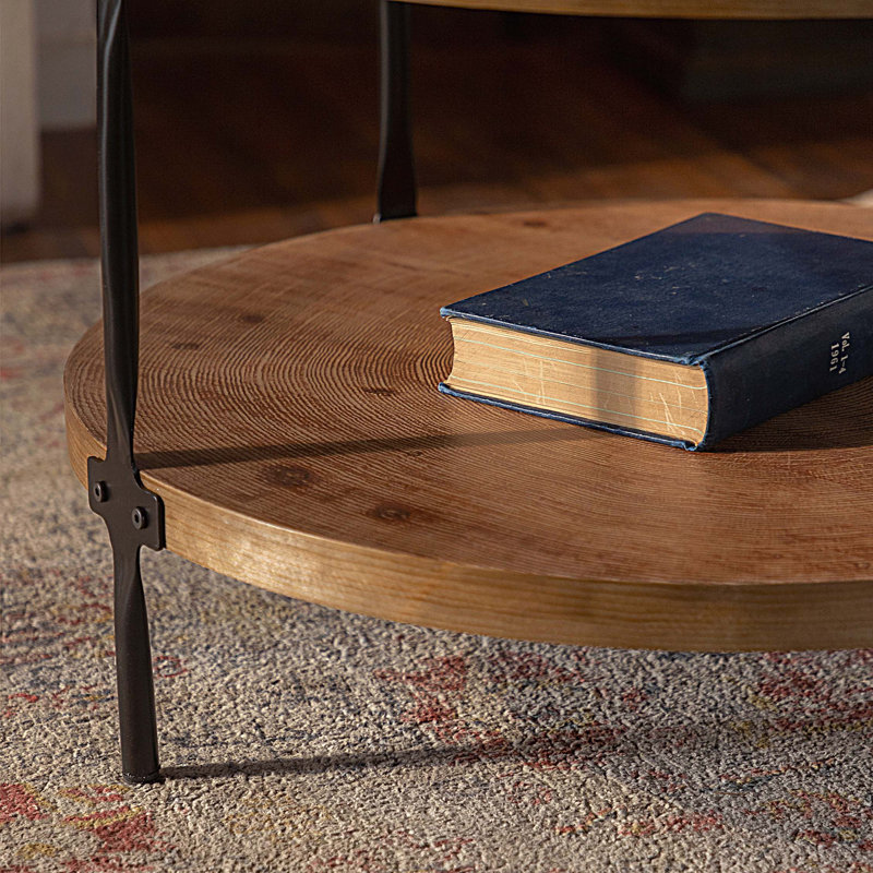 Round Wooden two-ply Coffee Table
