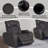 Wendell Dark Gray Microfiber Power Motion Recliner W/Storage