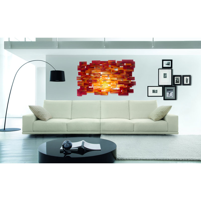 Sunset Handmade Wall Decor, 44" H x 71" W x 4" D