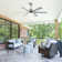 Barbaraann Industrial 60-Inch Large LED Ceiling Fan with Light Kit And Remote