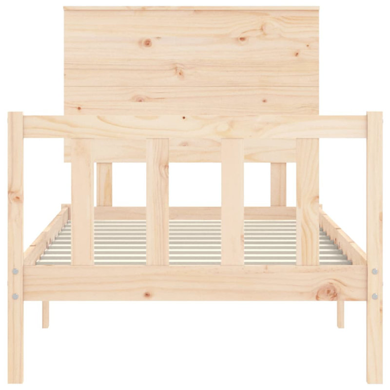 Bed Frame with Headboard, Natural, Super King (6')