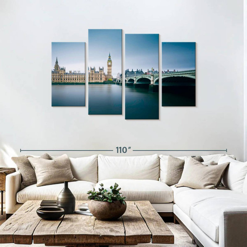 Keesha London Riverside Blue Hour, H 48 po x l 75 po