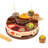 Nostalgia NCCA5 Lazy Susan Chocolate & Caramel Apple Party with Heated Fondue Pot, 25 Sticks, Decorating and Toppings Trays