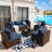 Bhairavi 6 - Person Modular Patio Conversation Set with Cushions-993953749
