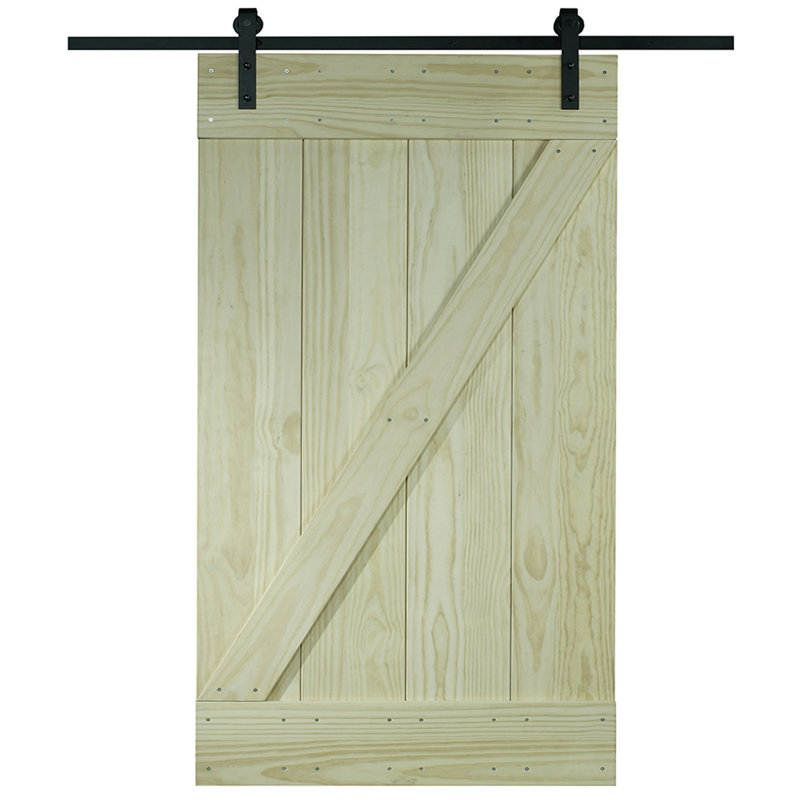 Porte de grange Pinecroft à panneaux, 30 po x 80 po