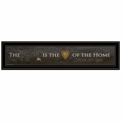 Kitchen is the Heart of the Home' by Gracie Oaks - Picture Frame Panoramic Textual Art Print on Paper -  7FEE21F157D84AF38E41753C9706F247